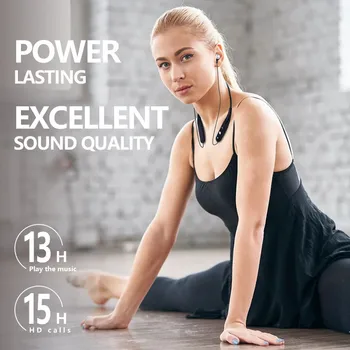 

new arrival Wireless Bluetooth High Quality Noise Cancelling Earphones Sports Stereo Earbuds Halter Earphones