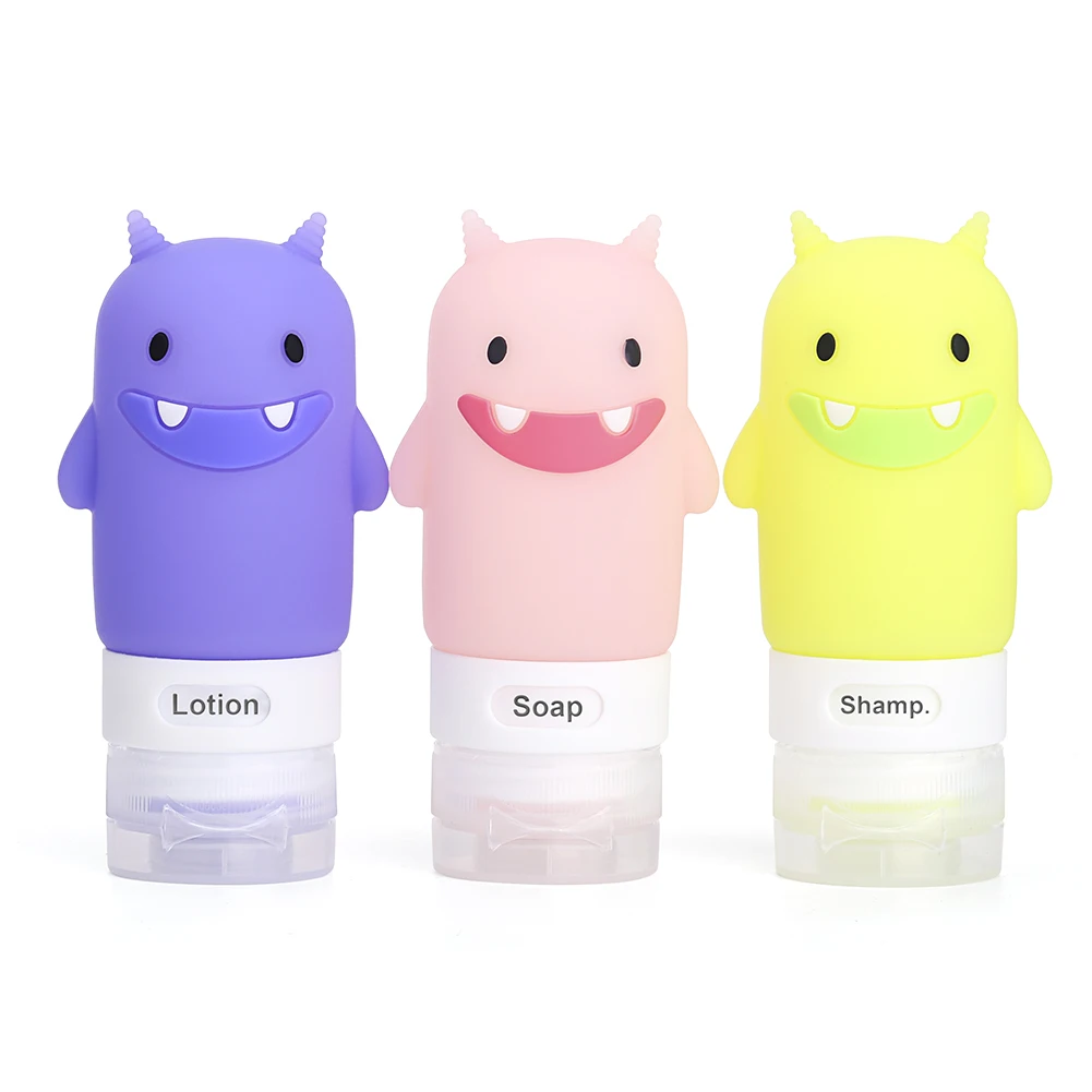 

Silicone Soap Dispenser Outdoor Travel Portable Squeeze Bottle Multi-purpose Cartoon Animal Modeling Bottles Bathroom Accessorie