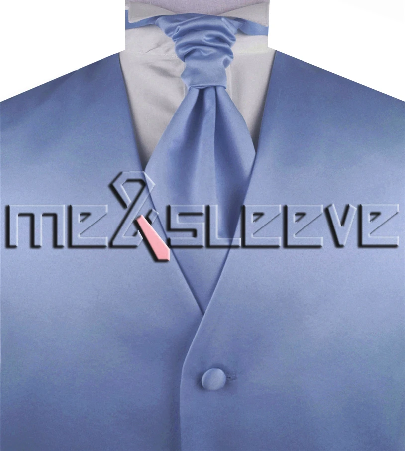 Премиум простой тканевый смокинг жилет комплект(жилет+ Аскот галстук+ платок