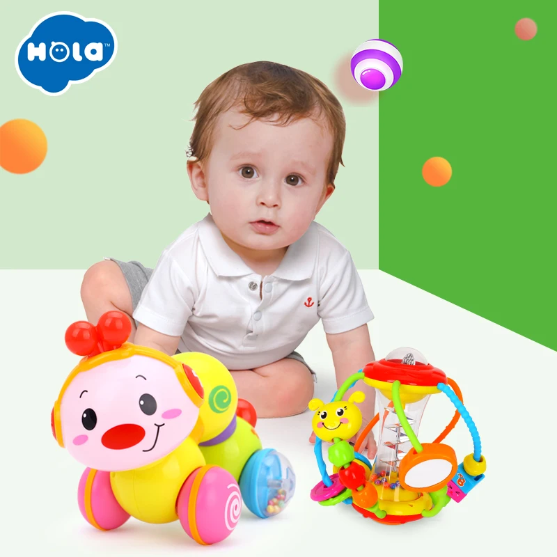 

HOLA 929 and 997 Creeping Worm Lovely Musical Brinquedos Bebe Worm Press function with music & light Learning Toys for kids gift