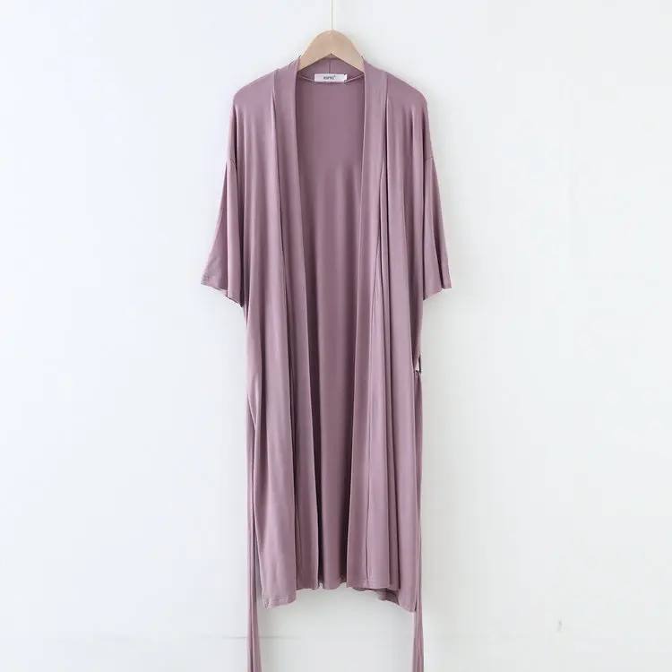 Kimono Women Summer Robes Comfortable Modal Sleepwear Short Sleeve Bathrobes Female Loose Plus Size Home Clothes Ropa Mujer