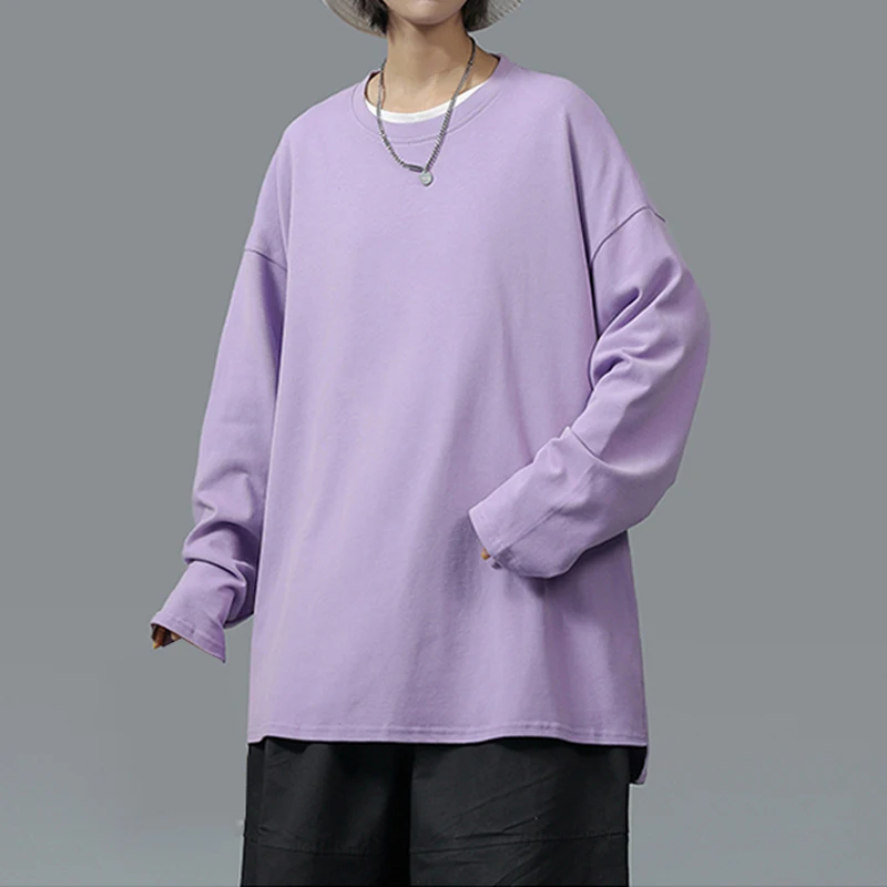 Футболка женская осенняя базовая с длинным рукавом и круглым вырезом|Футболки| |