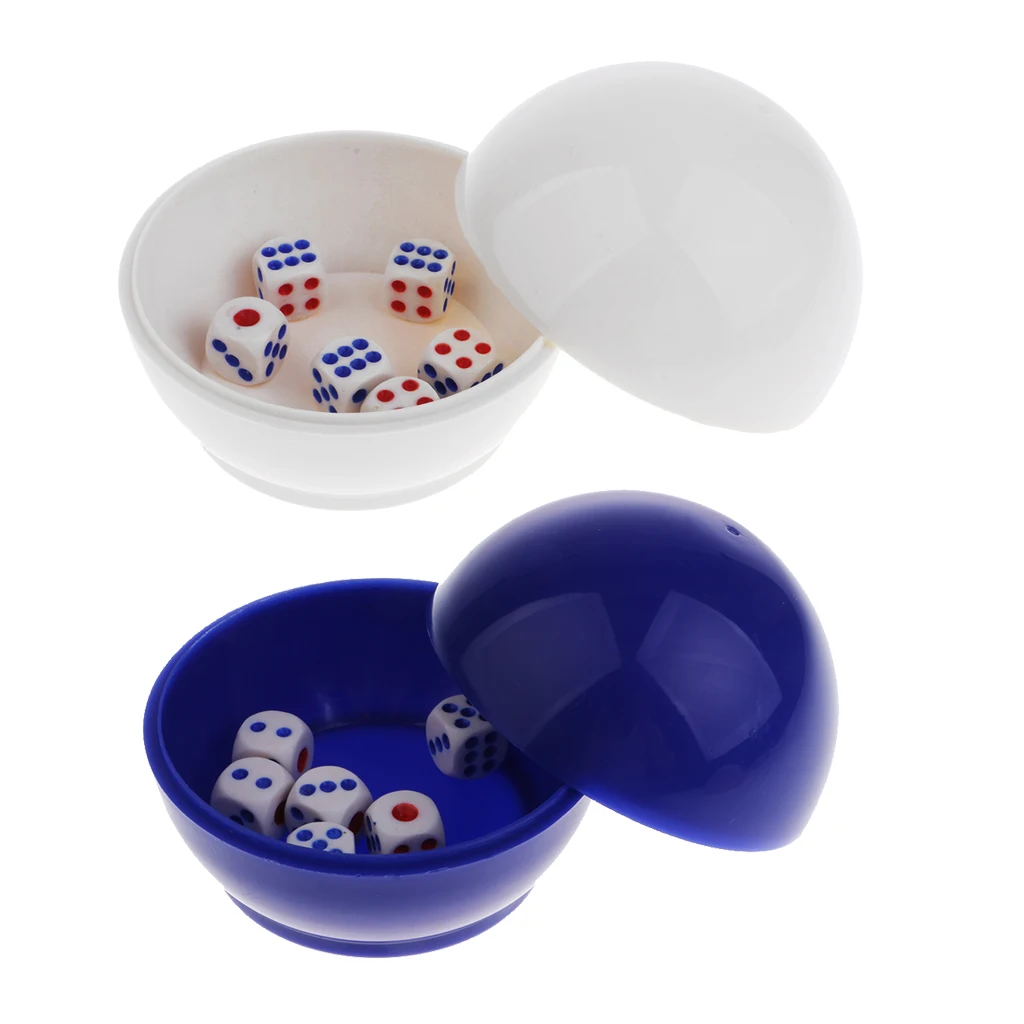 Dice Guessing Game Set Globular Dice Cup Shaker with 6pc Digital Dice