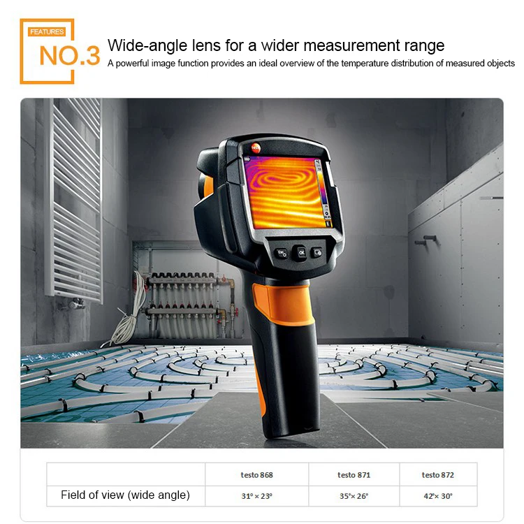 Testo 868 тепловизор термометр 320 × 240 инфракрасная тепловизор камеры Termometro 3,5 'lcd Видимый светильник