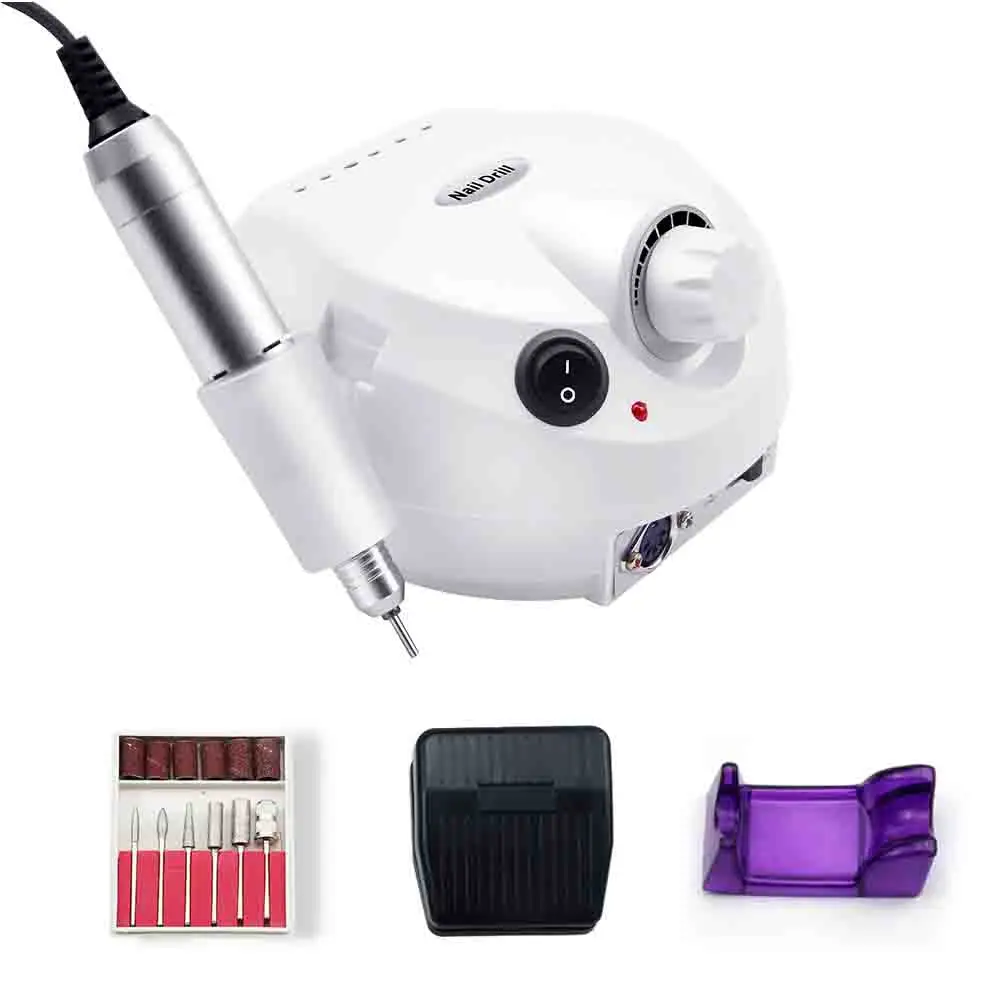 20W-202 white SET 1 32 Вт 35000 об/мин набор для ногтей с профессиональный маникюрный станок набор с для ногтей Набор бит пилка для ногтей для ногтей фрезы для маникюра фреза фрейзер для маникюра кусачки для ногтей кисточки для маникюра - Цвет: 20W-202 white SET 1