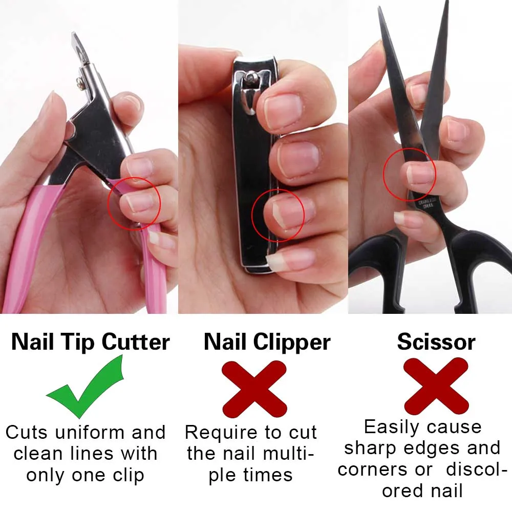 Manicure Tips Cutter Acrylic Nail Scissors False Nail Clipper U Edge Nail  Art