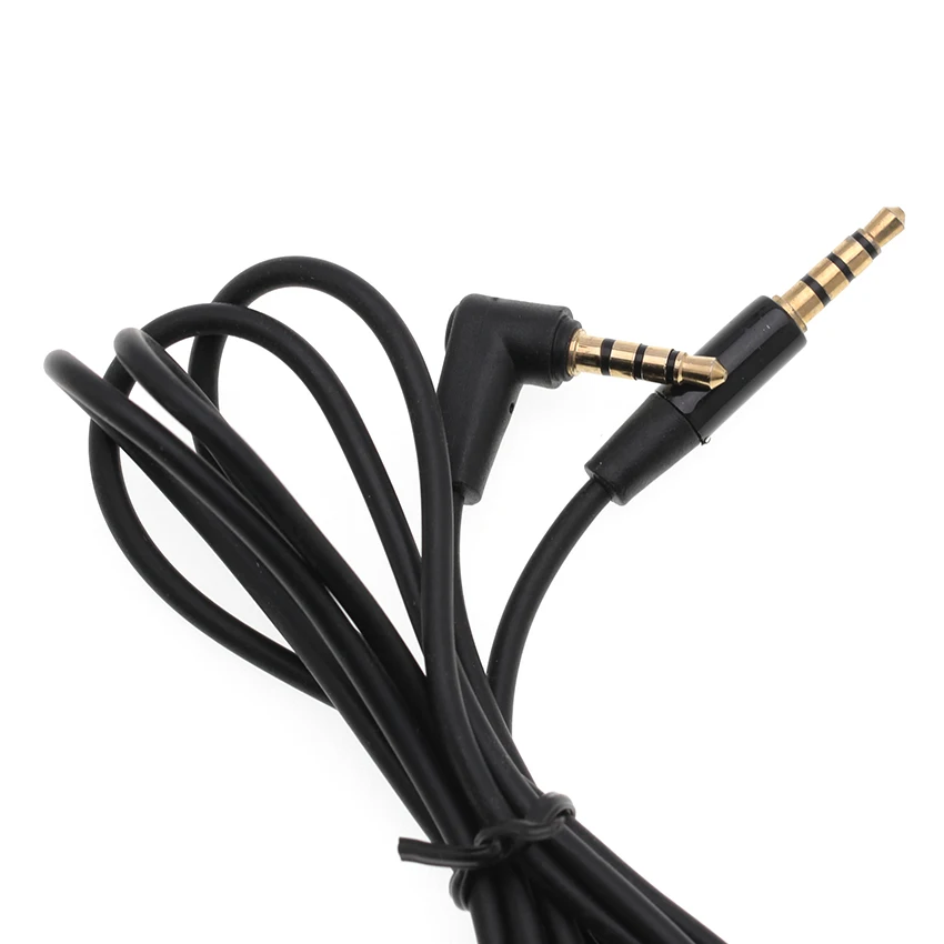 Wholesales 1M Elbow 3 5mm Jack Male to Male Detox Pro Headphone Replacement Audio Extension Cable AUX Cable Black Red 100pcs lot