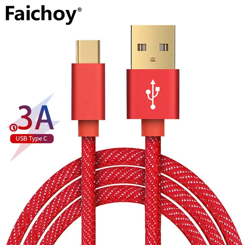 

Good 3A Quick Charge USB Type C Cable for Xiaom Redmi Note 7 Fast Charging Type-C Cable for Samsung S9 S10 Plus Phone USB Type C