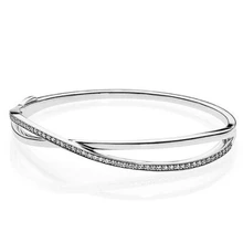 Высококачественный Браслет из стерлингового серебра 925 пробы с кубическим цирконием, бусины шармы «сделай сам», модные украшения