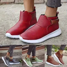 Новинка; Модные женские ботинки; повседневная обувь из искусственной кожи; спортивные водонепроницаемые ботинки с ремешком и пряжкой; XD88