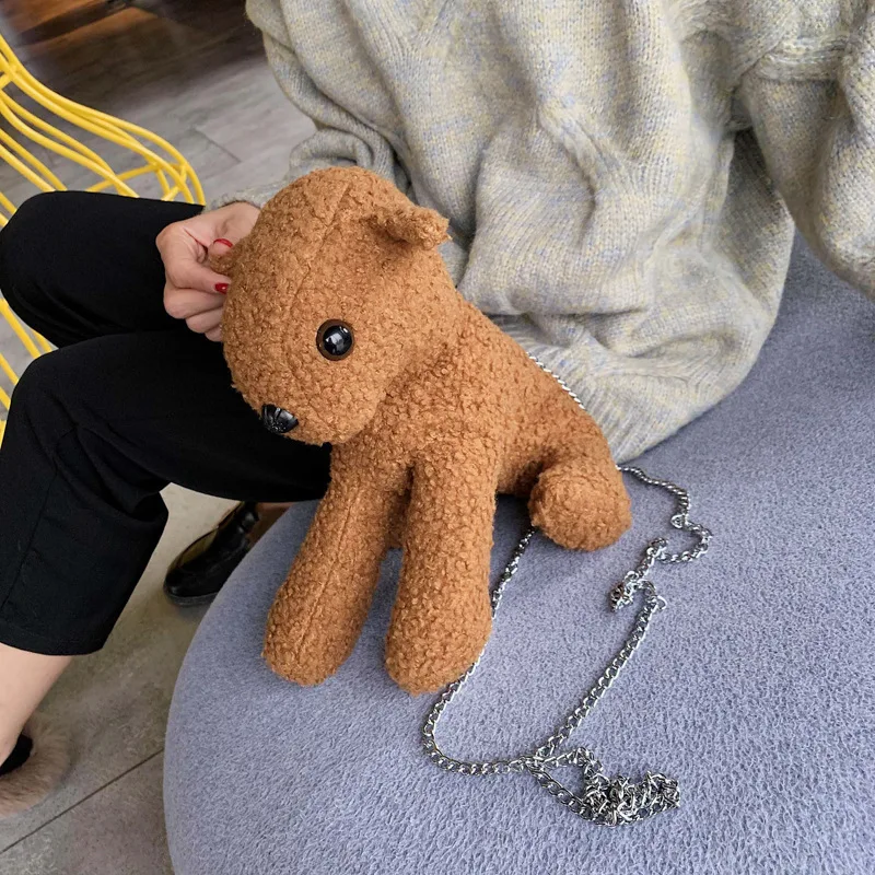 

New Arrival Western Style Animal Cute Korean-style Non-mainstream WOMEN'S Bag 2019 Autumn And Winter New Style Students Dog Bag
