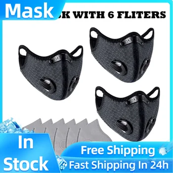 

Mondkapjes Wasbaar Halloween Mask Mascarillas 3 Pack Unisex Protect Cover Adjustable Reusable With 6 Filters Party Masque