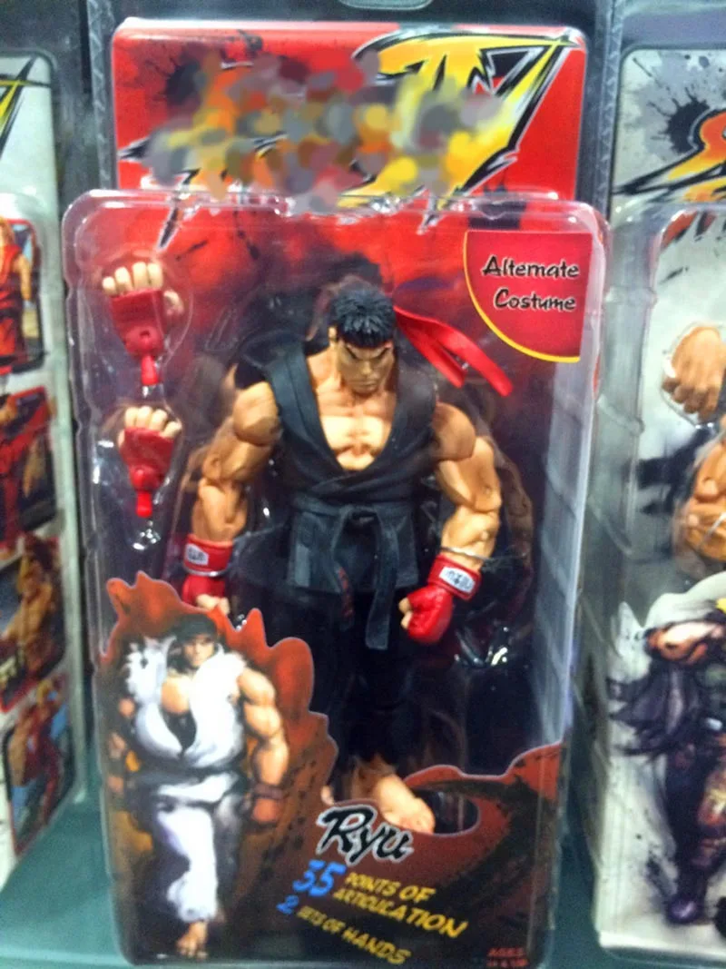 D With Box 18 см NECA Ken Guile Hoshi Ryu Akuma Gouki фигурка модель игрушки куклы Gitf - Цвет: D With Box