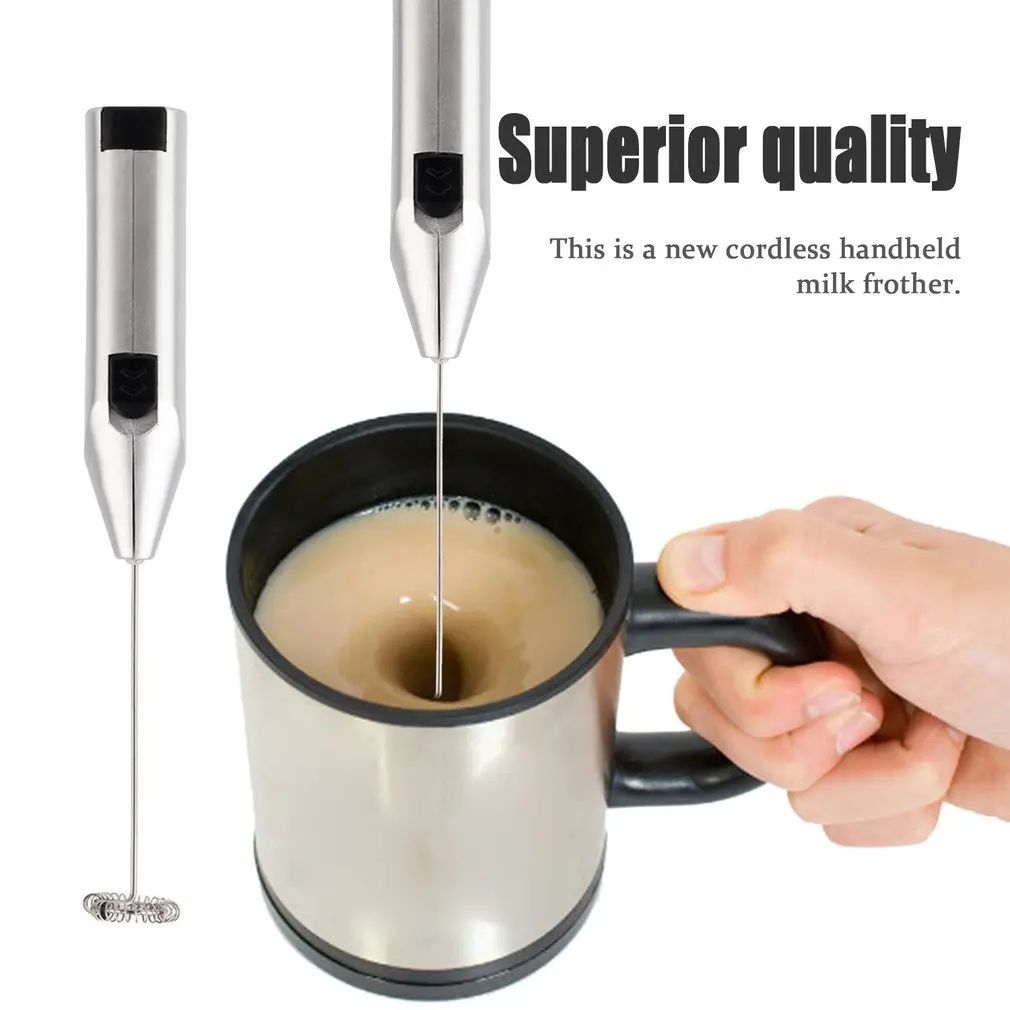 Mini liquidificador de café handheld eggbeater aço inoxidável com