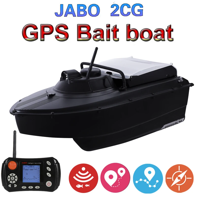 Модернизированная JABO 2CG 36A 20A 10A gps Sonar Авто возвратная лодка для доставки прикорма и оснастки 2,4 г gps Sonar рыболокатор приманка лодка(8 гнезд - Цвет: 2CG 10A Black
