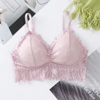 

Comfortable French Lace Bralette Push Up Bras for Women Sexy Lingerie Padded Bra Comfortable Female Underwear Wire Free Bralette