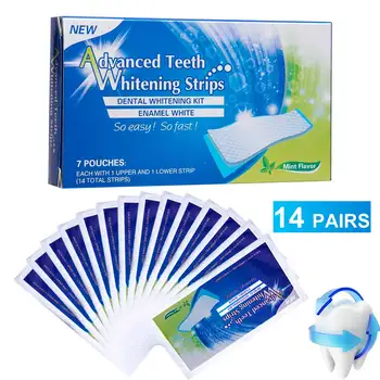 

28Pcs/14Pairs White Gel Teeth Whitening Strips Oral Hygiene Care Kit Teeth Strips Whitening Bleaching Tools Dental Bleaching Str