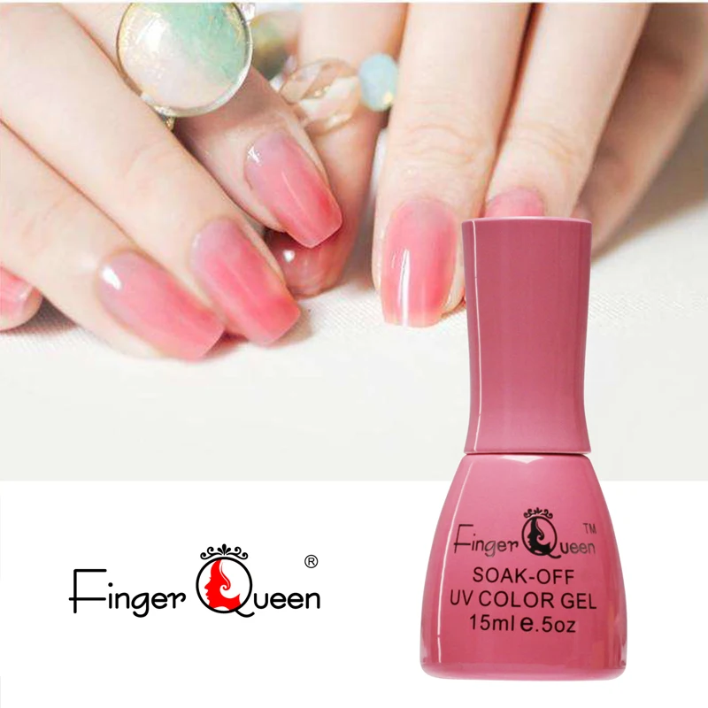 Гель для ногтей Fingerqueen Цветные бутылки 15 мл пилка для ногтей разноцветный лак для ногтей женский гель Яркий 168 Цвет поддерживает 25to30 дней