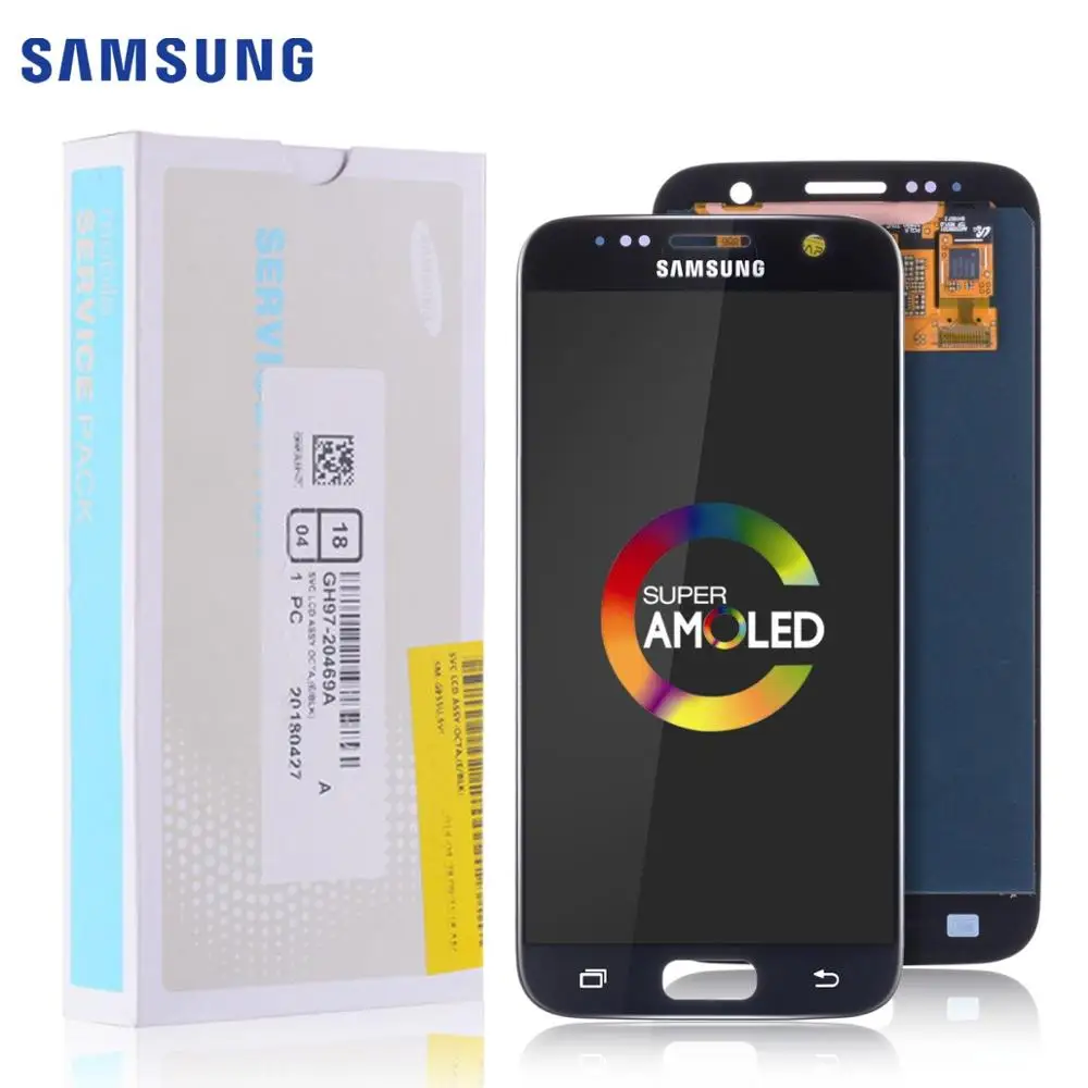 Дешево Активно матричные осид, оригинальный Экран для SAMSUNG Galaxy S7 ЖК дисплей Дисплей Сенсорный экран Замена для SAMSUNG Galaxy S7 G930 G930F SM G930