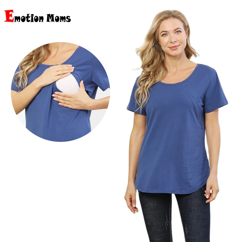 Big Size Short Sleeve Maternity Tee Breastfeeding Clothes Nursing Wear T Shirt Cotton Feeding Tops Drop Shipping