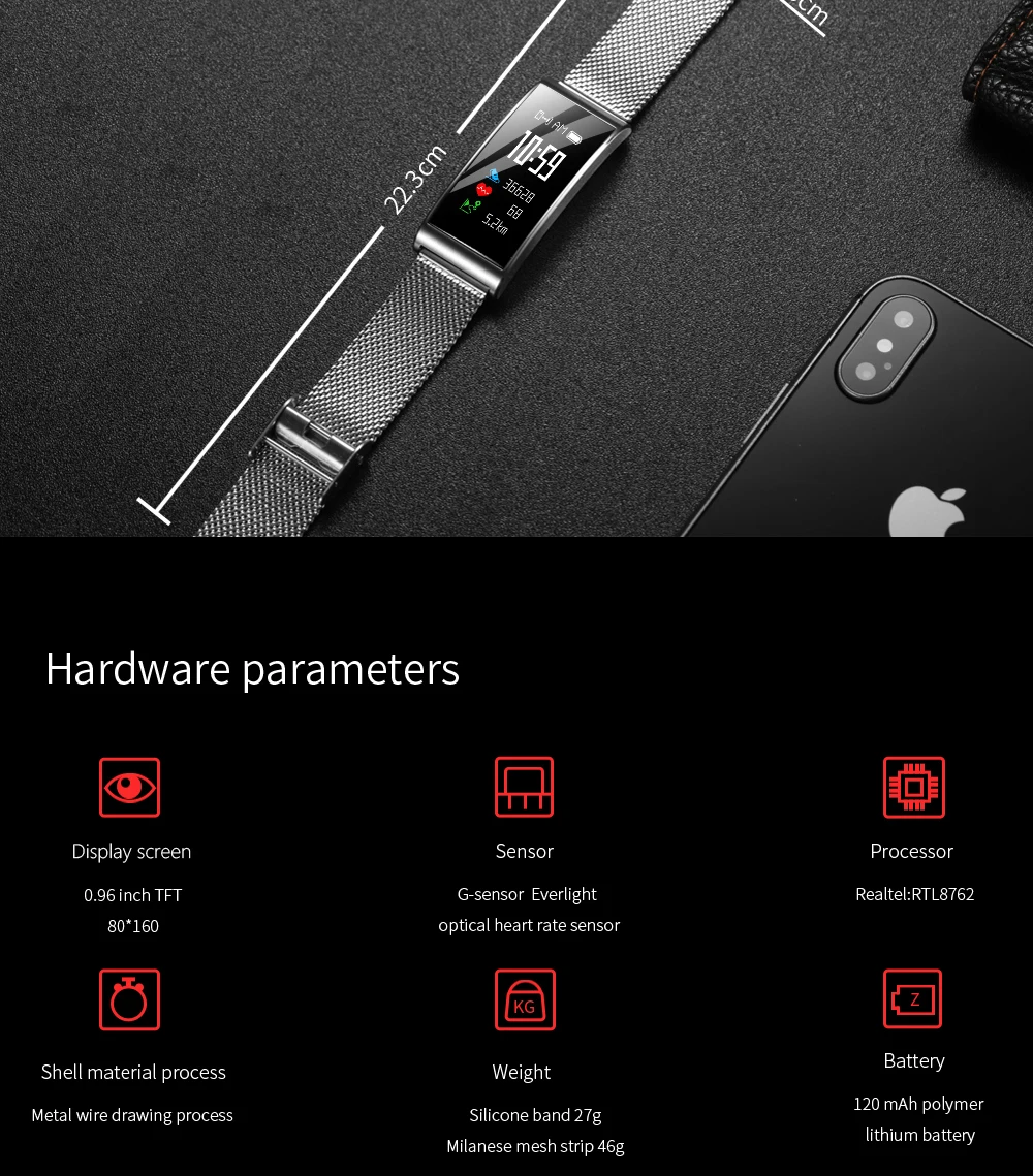 Смарт-Браслет фитнес-браслет ip68 водонепроницаемый спортивный Smartband Шагомер монитор сердечного ритма здоровье наручные часы трекер активности