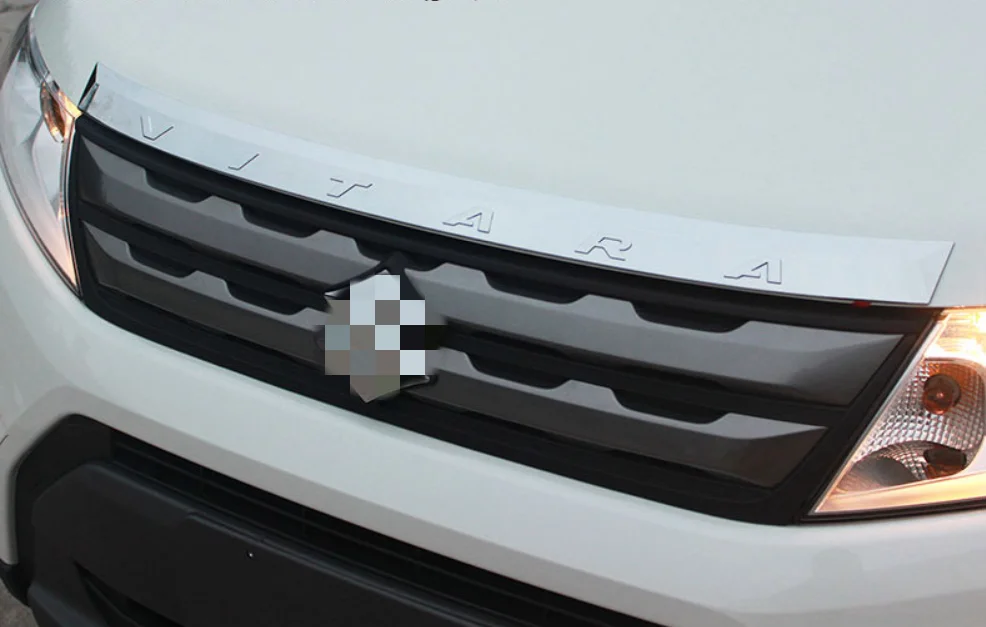 Высокое качество ABS Хромированная передняя крышка капота машины Накладка полосы автомобиля для Suzuki Vitara автомобиль-Стайлинг