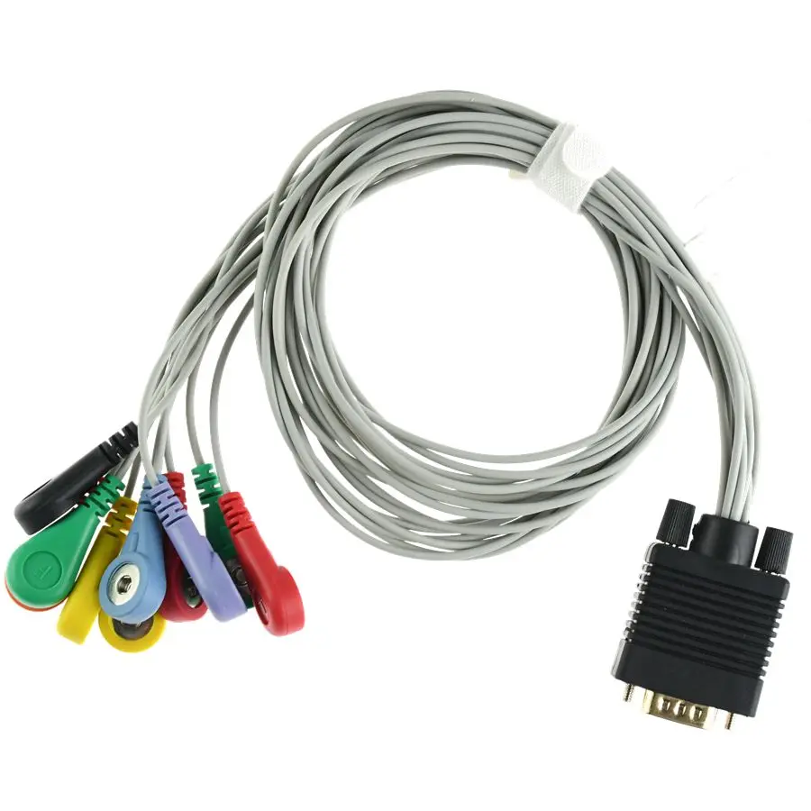 

ECG Cable lead ECG Holter Cable ECG EKG Cable leads 3 Leads Channel ECG Holter Monitoring Recorder System only Cable for Jinhao