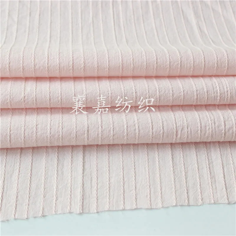 Cotton Fabric Pure Cotton Water Washing Jacquard Fabric Soft Breathable Shirt Fabric