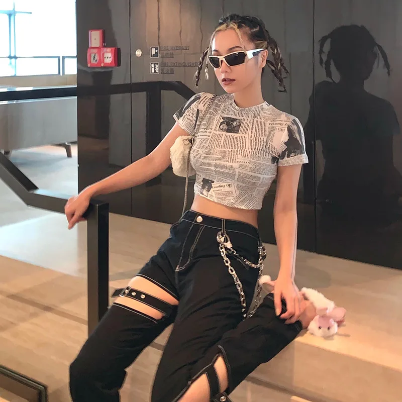 Fashion Punk Hip-hop Trendy Handcuffs Belts Waist Chain Male