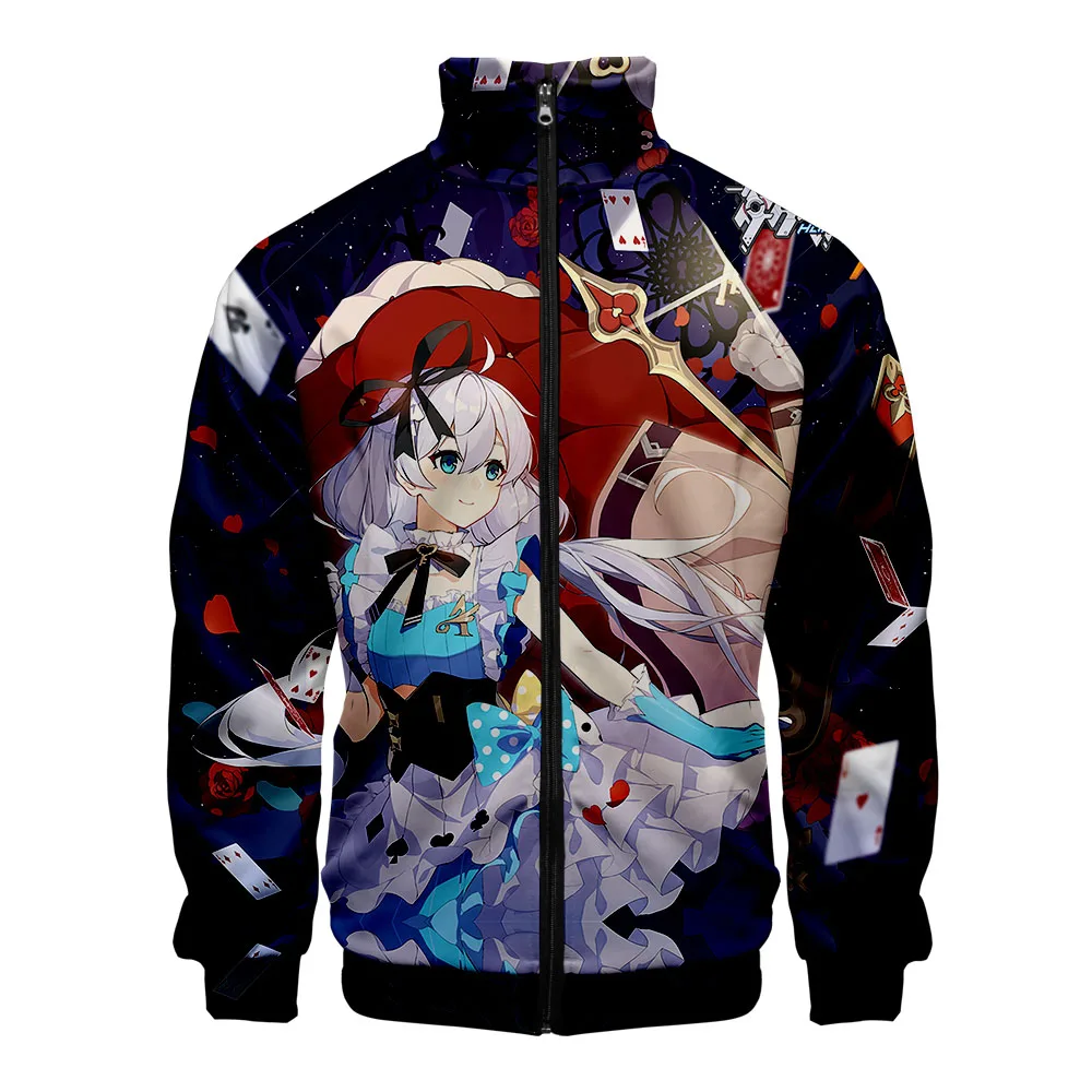 Новинка Honkai Impact 3 принтованная 3D куртка на молнии со стоячим воротником модная женская/мужская куртка Лидер продаж модная уличная одежда