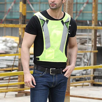 

High Visibility Vest Night Reflective Safety Waistcoat for Sports Running Riding DIN889