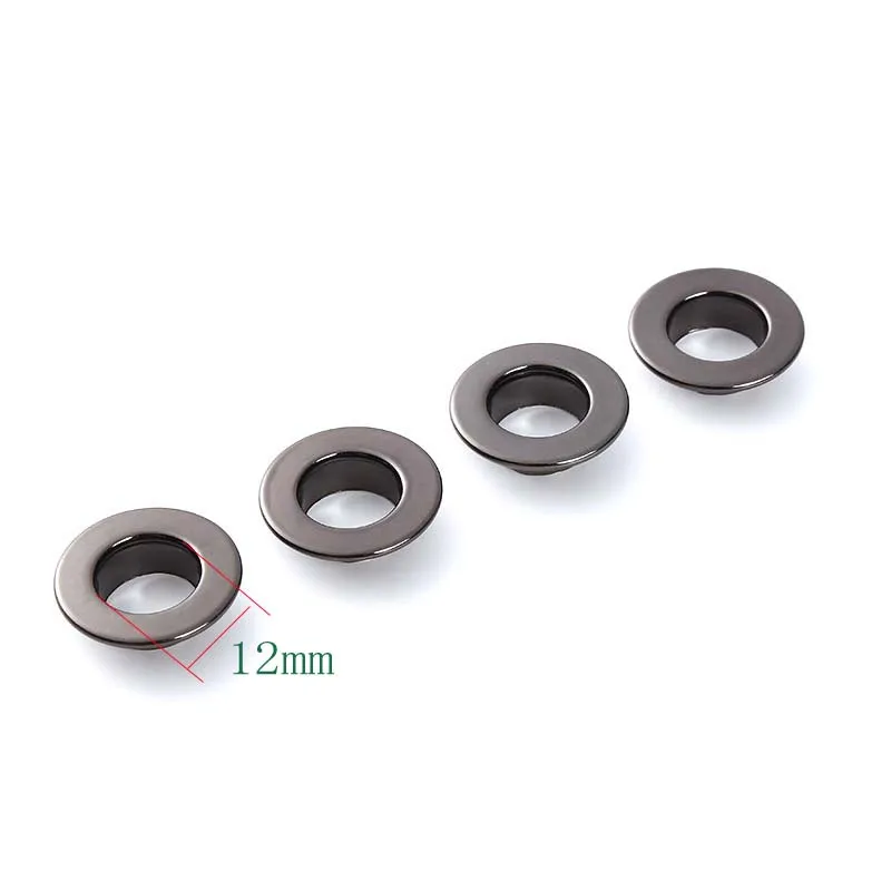 100 комплекты 1/2 ''12mm втулка проушины с моется на одежда из полотна кожа с подложкой цвет серебристый, золотой металлический Бронзовый Цвет выбор - Цвет: Gunmetal