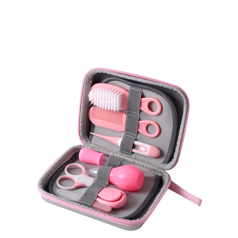 pink 02 8pcs 8 шт./компл. для новорожденных, для малышей и детей постарше для ухода за волосами, уход за волосами, уход за волосами, термометр Триммер очиститель Зубная щётка средства защиты Уход за лошадьми щетка по уходу за ребенком - Цвет: pink 02 8pcs