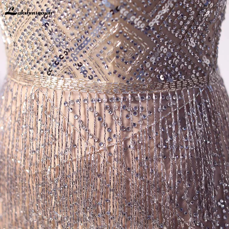 Lakshmigown новые сексуальные платья с открытой спиной и открытой спиной, вечерние платья в Дубае, блестящее бисерное женское вечернее платье