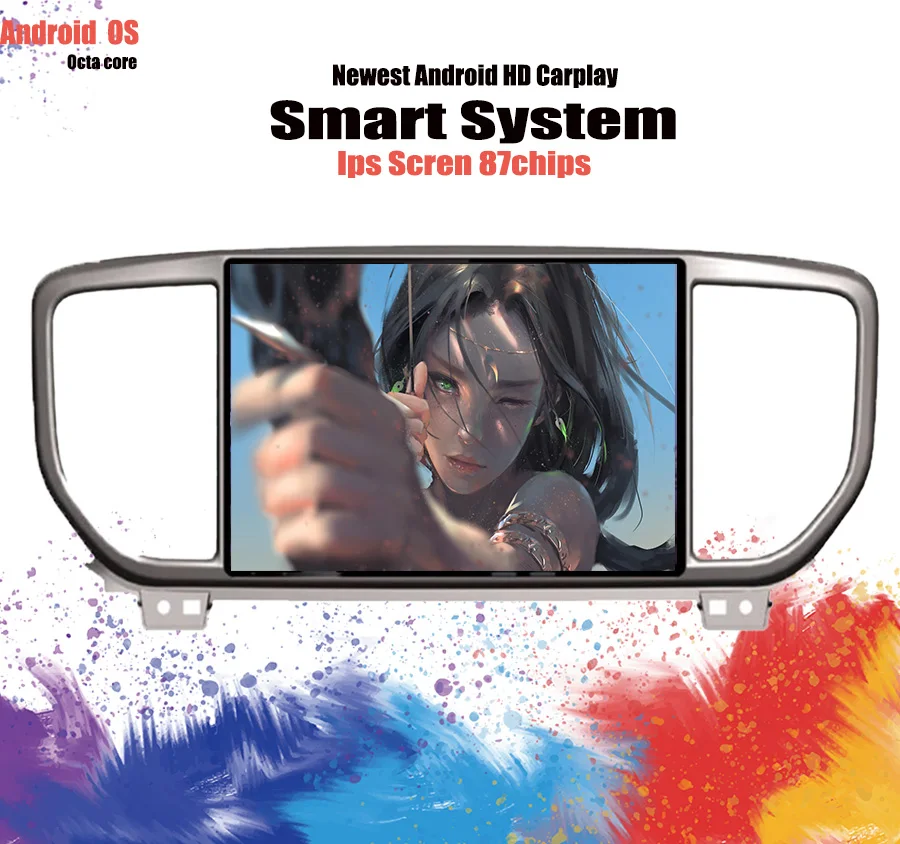 Clearance Android 9.1For kia Sportage 2019 2020 8Core 4G+64G Bluetooth Wifi GPS Glonass Map Car multimedia Player RDS Radio 1