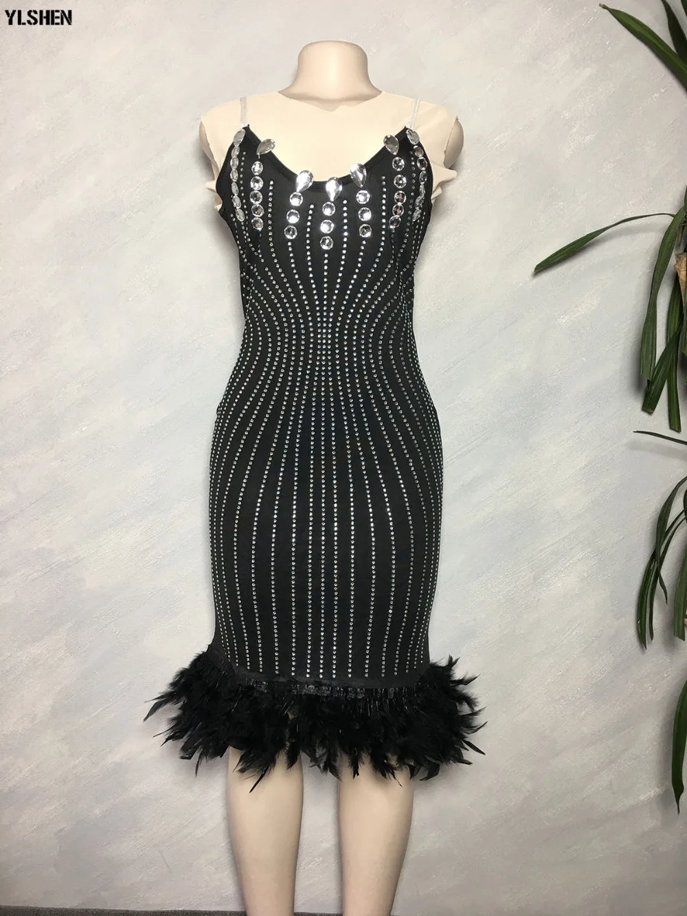 African Dresses for Women Dashiki 2019 New African Clothes Bazin Sexy Slim Diamond Robe Africain Grown Africa Dress Fake 2 Pcs 06