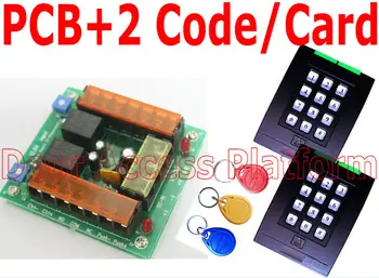 

2 Relay PCB Door Panel access board,Relay control support 2 pcs electric lock +2 pcs Password/RFID EM ID access control reader