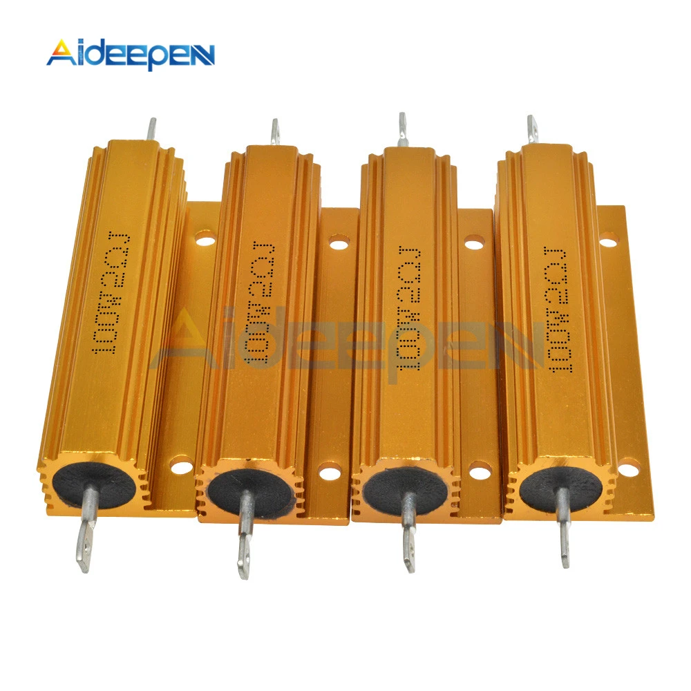 100W 0.1-1K Ohm 5% vatios de potencia de Concha Aluminio alojado caso Wirewound Resistor