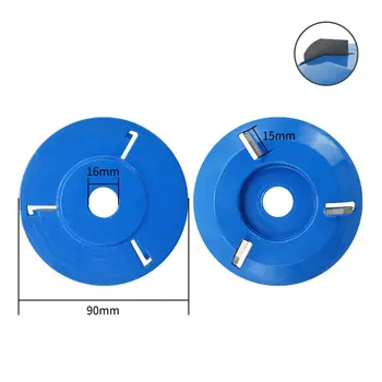 

Power Wood Carving Cutter Disc Milling Attachment 90mm Diameter 16mm Bore Arc/Flat for Angle Grinder Attachment