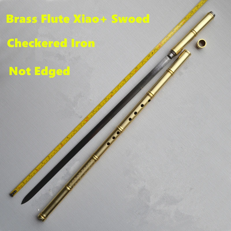 Металлическая флейта Xiao+ меч G ключ Тай Чи Бодибилдинг меч Flauta xiao боевые искусства меч флейта Вертикальная флейта оружие самообороны