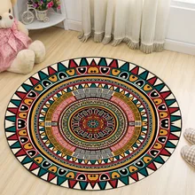 Cilected круглая Мандала Печатный ковер коврик прикроватный коврик для спальни богемный простой гардероб нескользящий коврик для ног компьютерный стул коврик
