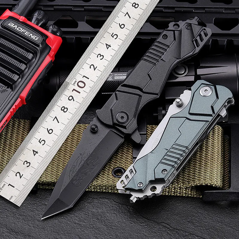 Outdoor Short Tactical Folding Knife Portable Defense High Hardness Camping Knife Wilderness