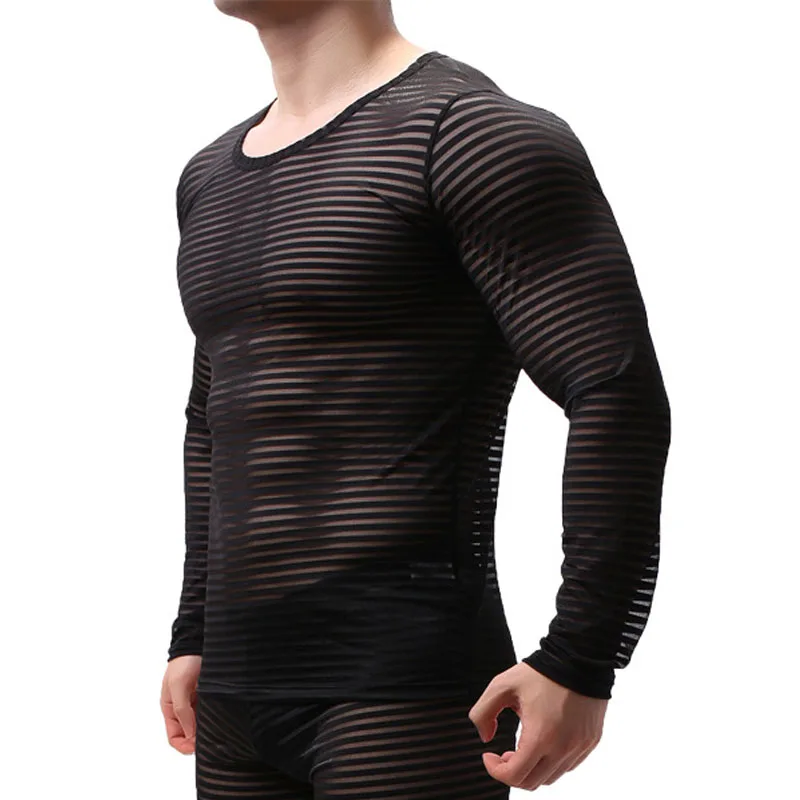 black mesh t shirt mens