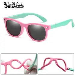 WarBlade новые детские поляризационные солнцезащитные очки TR90 для мальчиков и девочек солнцезащитные очки силиконовые защитные очки подарок