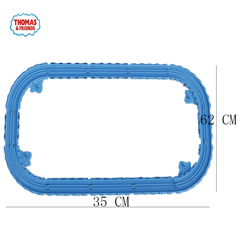 Томас и Друзья Emily локомотив Поезд Модель сплав пластик Магнитный трек железнодорожный вагон игрушка подарок на день рождения - Цвет: Blue track 12 pieces