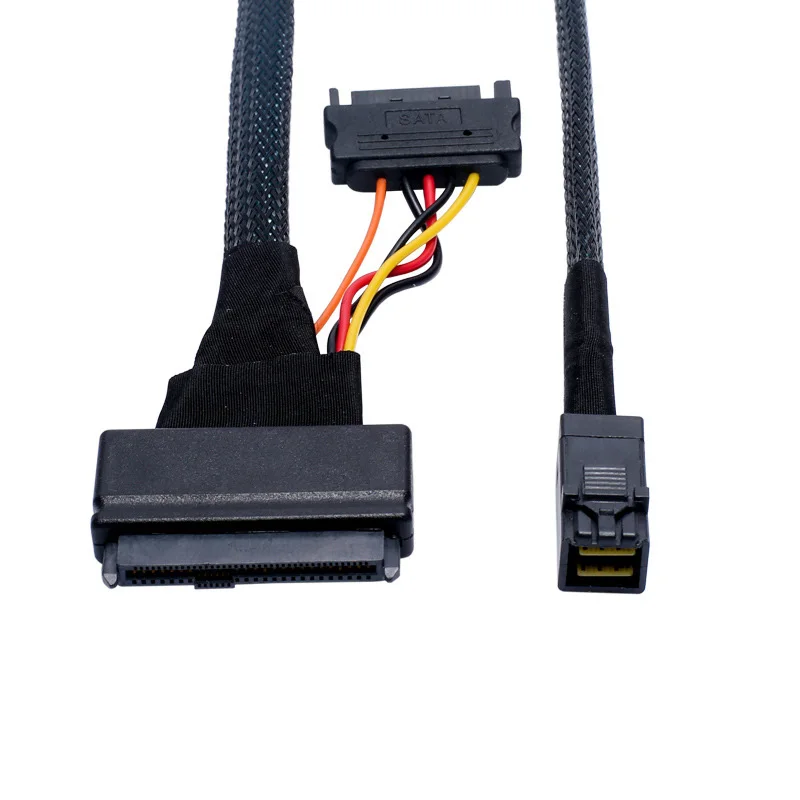 Cabo Conversor para Placa-mãe Cabo Spater Ssd Nvme Pcie 8643 para u Sff 8639 com Sata Power u2 Embutido para hd Mini Sas 12g Cabos de computador e conectores - Imagem 2