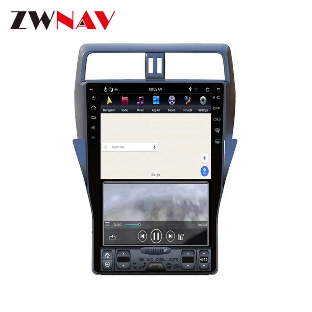 1" Android 9 64+ 4G Tesla с DSP Carplay Автомобильный мультимедийный плеер для TOYOTA Land Cruiser Prado 150 gps навигация
