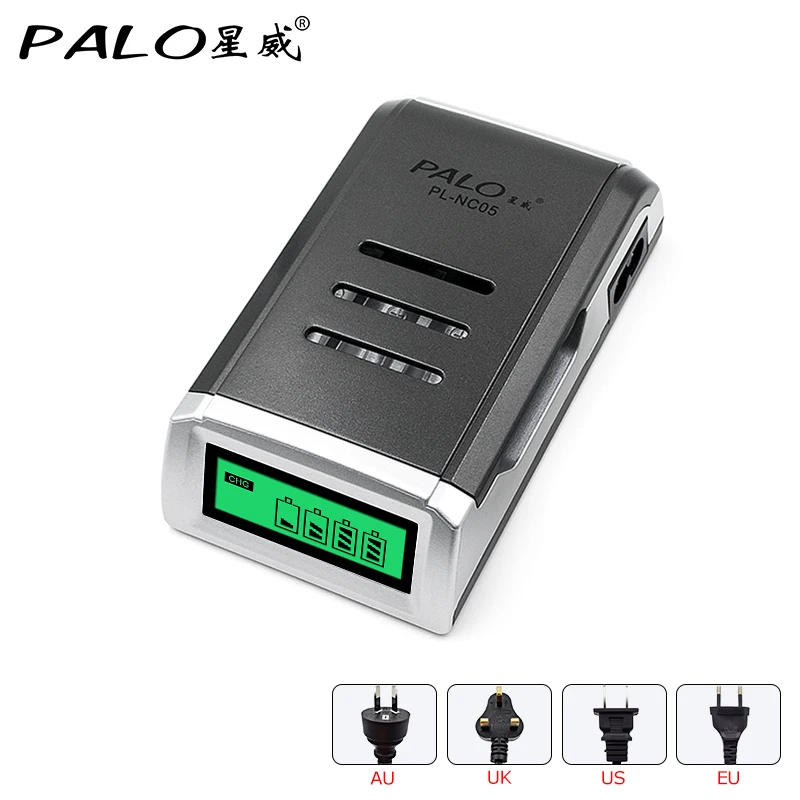 100% оригинальное интеллектуальное зарядное устройство PALO с ЖК дисплеем для 1 2 в nimh
