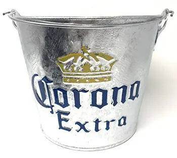 

Corona Extra Embossed Galvanised Ice Bucket 'Cubo'
