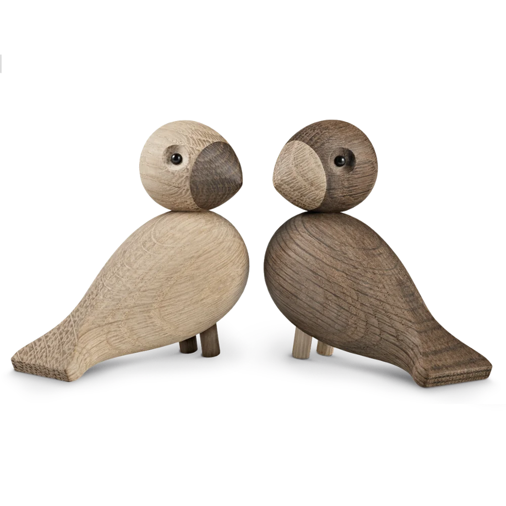 Датские подарки деревянные фигурки Lovebird натуральный дуб птицы красочная статуя